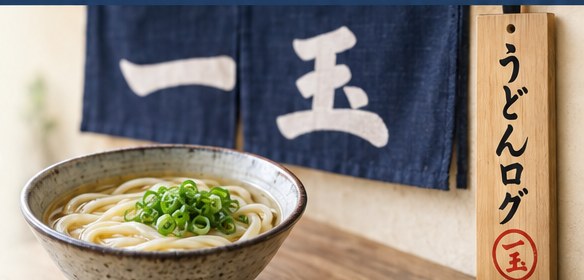 暖簾とかけうどん